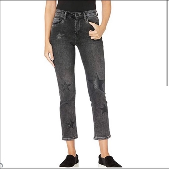 BLANKNYC Madison Crop High Rise Star Jeans - Picture 1 of 7